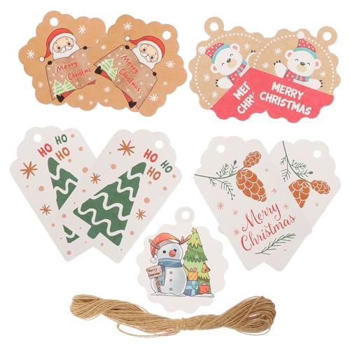 WRITWAA 500 Stück Teiliges Weihnachtsanhänger mit Aufhängeloch Vielseitige und Dekotags für Weihnachtsbaum Fenster DIY Verpackung Festliche Weihnachtsdeko und Geschenkanhänger von WRITWAA