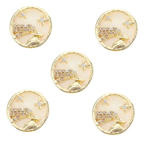 WRITWAA 5Stücke Nagelbolzen Aquarius Maniküre Dekoration Metallic Studs Für DIY Nagelkunst Exquisite Designs Für Maniküre Und Handarbeiten von WRITWAA