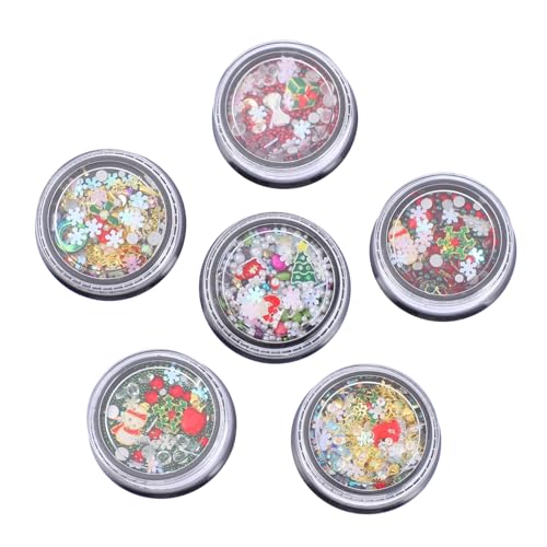 WRITWAA 6 Boxen Weihnachts Nail Art Charms Kreative Maniküre DIY Dekoration Vielfältige Weihnachtsdesigns Passend für Natürliche Nägel für DIY Nail Art Zubehör WRITWAA 6 Boxen Weihnachts Nail Art Charms Kreative Maniküre DIY Dekoration Vielfältige Weihnachtsdesigns Passend für Natürliche Nägel für DIY Nail Art Zubehör von WRITWAA