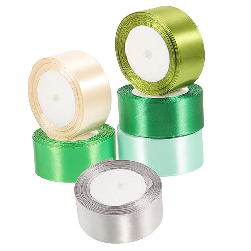 WRITWAA 6 Rollen Banddekoration Satinband Rotes Band Breites Band Zum Einwickeln Sackleinenband Hochzeit Party Strauß Spitzenband Bänder Für Handwerk Festes Farbband Groß Polyester von WRITWAA