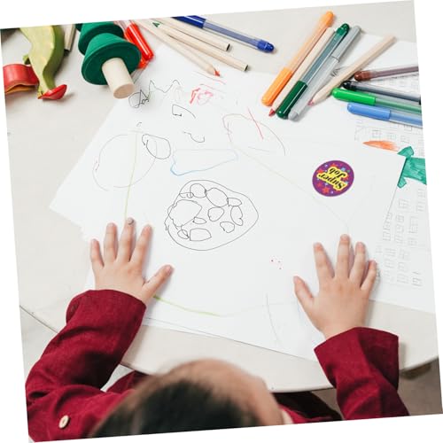 WRITWAA 6 Rollen Belohnungsaufkleber für Lehrerbedarf Selbstklebende Motivationssticker für Schule Bunte Dekorationsaufkleber für Schüler Lob von WRITWAA