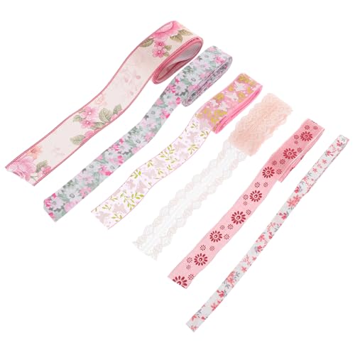 WRITWAA 6 Rollen Blumenband ribbon bandfeile present wrapping geschenkband present box Bänder zum Verpacken Bänder zum Basteln Schleife Baumwollband Satinband Bastelbänder Banddekor Polyester WRITWAA 6 Rollen Blumenband ribbon bandfeile present wrapping geschenkband present box Bänder zum Verpacken Bänder zum Basteln Schleife Baumwollband Satinband Bastelbänder Banddekor Polyester von WRITWAA