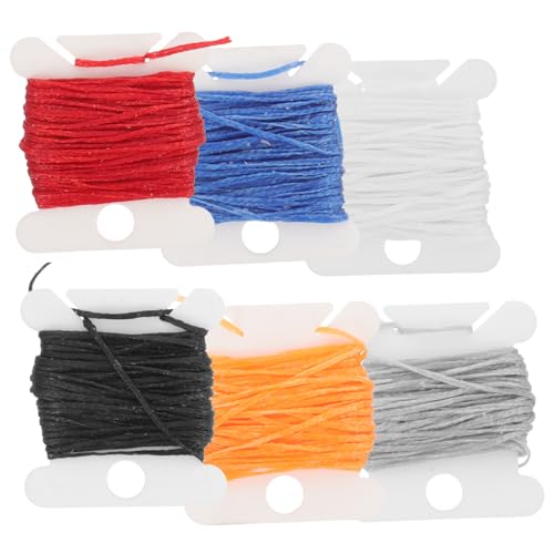 WRITWAA 6 Rollen Gewachste Nähfäden aus Strapazierfähige Leder stickfäden für Handtaschen Gürtel DIY Armbänder und Lederreparatur Vielseitiges Bastelzubehör WRITWAA 6 Rollen Gewachste Nähfäden aus Strapazierfähige Leder stickfäden für Handtaschen Gürtel DIY Armbänder und Lederreparatur Vielseitiges Bastelzubehör von WRITWAA