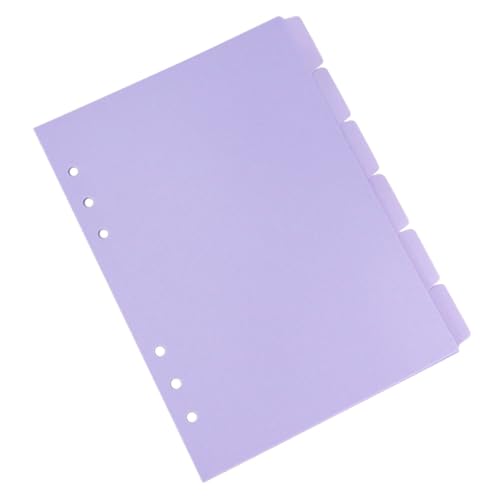WRITWAA 6 Stück Notizbuch Trennblätter aus PP Ringbuch Ersatzseiten Langlebige Registerkarten für Büro und Schule Klare Dokumentenorganisation und Schnelles Finden von WRITWAA