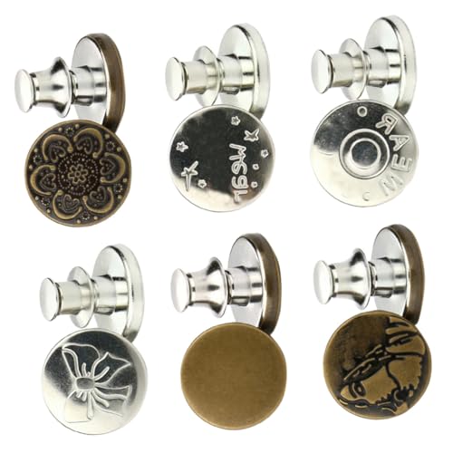 WRITWAA 6 Stück Teiliges Abnehmbare Taillenspanner Knöpfe aus Hochwertiger Legierung Passend für Jeans Sofortige Taillenverkleinerung ohne Nähen Einfaches Anbringen zur Hosenbundanpassung WRITWAA 6 Stück Teiliges Abnehmbare Taillenspanner Knöpfe aus Hochwertiger Legierung Passend für Jeans Sofortige Taillenverkleinerung ohne Nähen Einfaches Anbringen zur Hosenbundanpassung von WRITWAA