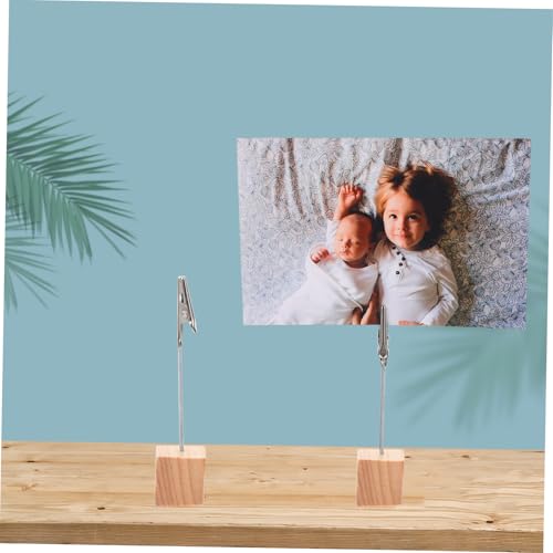 WRITWAA 6 Stück Teiliges Retro Krokodil clip aus Holzfarbton Stabile Foto Clips und Postkartenhalter für Büro und Zuhause Praktische Memo Klammern für Zettelhalter und von WRITWAA