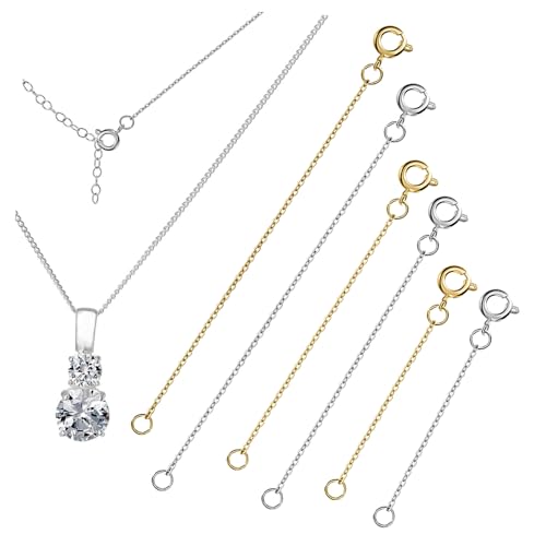 WRITWAA 6 Stück Teiliges Verlängerungsketten Damen Halsketten Armbandverlängerung aus Robustem Vergoldetem und Weißgoldfarbenem Vielseitig Einsetzbar zur Schmucklängenanpassung WRITWAA 6 Stück Teiliges Verlängerungsketten Damen Halsketten Armbandverlängerung aus Robustem Vergoldetem und Weißgoldfarbenem Vielseitig Einsetzbar zur Schmucklängenanpassung von WRITWAA