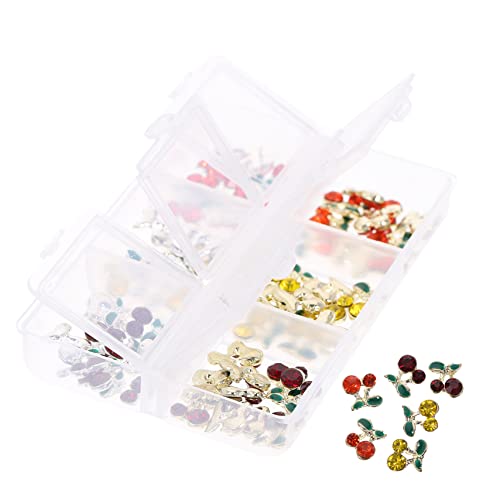 WRITWAA 60 Stück Nailart-Accessoires mit Strasssteinen Strasssteine für Nägel Kirsche Polieren 3D-Nagel Strasssteine Hotfix LED Kirschnagel-Charm Kirschanhänger Legierung WRITWAA 60 Stück Nailart-Accessoires mit Strasssteinen Strasssteine für Nägel Kirsche Polieren 3D-Nagel Strasssteine Hotfix LED Kirschnagel-Charm Kirschanhänger Legierung von WRITWAA