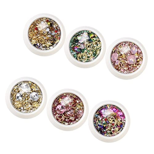 WRITWAA 6Sätze Teiliges Nail Art Zubehör DIY Maniküre Dekoration für Natürliche und Künstliche Nägel Maniküre Zubehör für Damen Vielseitig Einsetzbar WRITWAA 6Sätze Teiliges Nail Art Zubehör DIY Maniküre Dekoration für Natürliche und Künstliche Nägel Maniküre Zubehör für Damen Vielseitig Einsetzbar von WRITWAA