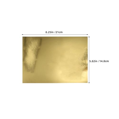 WRITWAA 70 Stück Goldspiegelpapier Karton Scrapbook Papier Bastelpapier Spiegelkarton Metallic Goldkarton Kartonpapier DIY Bastelkarton Für Kartenherstellung DIY Papier Golden von WRITWAA