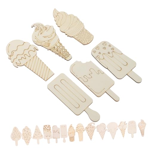 WRITWAA 70 Stück Teiliges Blanko holzscheiben Eiscremeform Natürliche Holzchips für DIY Bastelprojekte Malspaß Holzscheiben für Sommerdeko und Kreativgestaltung WRITWAA 70 Stück Teiliges Blanko holzscheiben Eiscremeform Natürliche Holzchips für DIY Bastelprojekte Malspaß Holzscheiben für Sommerdeko und Kreativgestaltung von WRITWAA