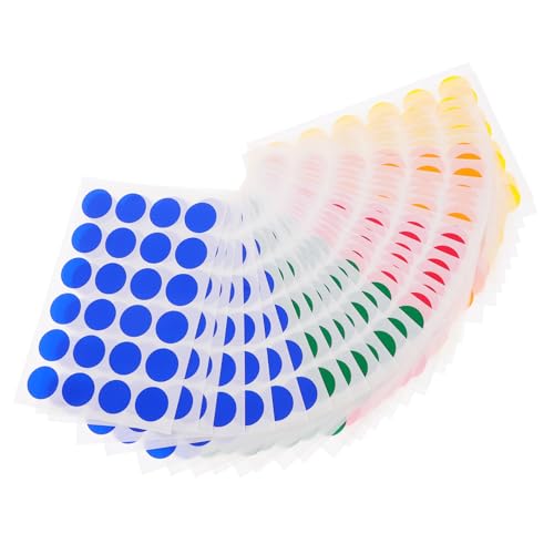 WRITWAA 720 Stück Selbstklebende Runde Farbige Aufkleber Farbige Punktetiketten Zum Scrapbooking und Organisieren Vielseitige Farbcodierung Für Papier Bastelprojekte In Farben von WRITWAA