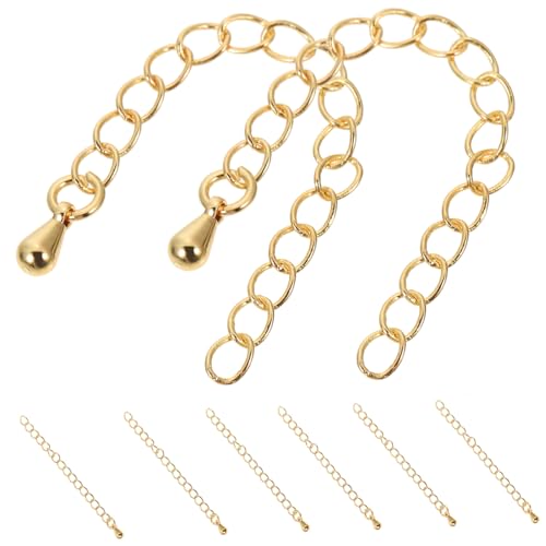 WRITWAA 8 Stück Gold Verlängerungskettchen Schmuckverlängerungsketten für Halsketten Armbänder DIY Schmuckherstellung Langlebige Erweiterungsketten WRITWAA 8 Stück Gold Verlängerungskettchen Schmuckverlängerungsketten für Halsketten Armbänder DIY Schmuckherstellung Langlebige Erweiterungsketten von WRITWAA