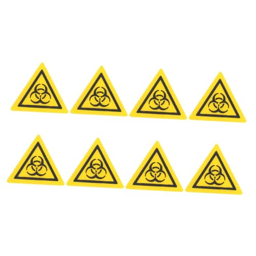 WRITWAA 8 Stück Teiliges Biogefährdung aus PC material Langlebig und Leicht Einfache Anwendung für Labor Sicherheitsmarkierung Praktische Biologische Risiko warnaufkleber von WRITWAA
