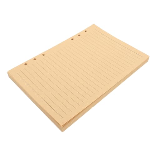 WRITWAA 80 Blatt Nachfüllpapier Braunes Liniertes Kraftpapier Stabiles College Ruled Füllerpapier für Ringbuch Notizbücher Vintage Einlegeblätter Vielseitig für Schule Büro Einfallsreich von WRITWAA