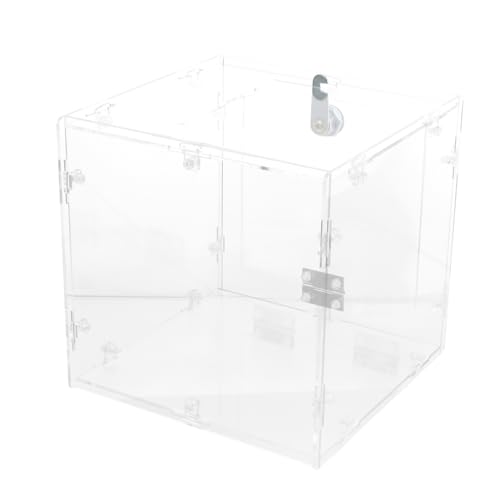 WRITWAA Acryl Wahlurne Transparent mit Schloss Stabile Spendenbox für Abstimmungen Fundraising Gewinnspiele und Vorschläge Robuste Klare Sammelbox für Events und Feiern von WRITWAA
