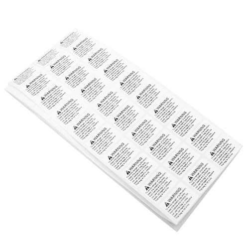 WRITWAA Anti suffocation Warnaufkleber Selbstklebend Haftend Lesbar Kratzfest für Verpackungen Plastikboxen Spielzeugverpackungen Sicherheitshinweis Warnetikett von WRITWAA