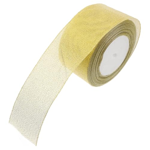 WRITWAA Band Dünnes Goldband Marineblaues Band Dekoband Jubelband Geschenkband Girlandenband Kräuselband Bastelbänder Polyester Golden von WRITWAA