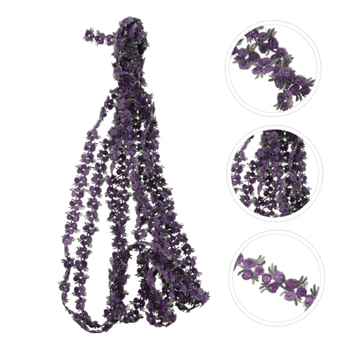 WRITWAA Besticktes Spitzenband Bunte Blumen stickerei Polyester Spitze für DIY Nähen Hochzeitsdeko Party Basteln Applikationen Handarbeit von WRITWAA