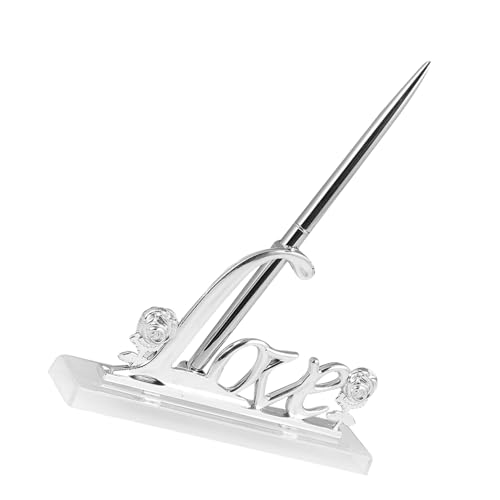 WRITWAA Braut Signierstift Hochzeits Stifthalter Verlobungs Gästebuch Stift Hochzeits Signierstift Gästebuch Kugelschreiber Metall von WRITWAA