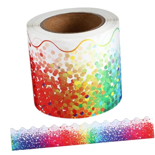 WRITWAA Bunte Bulletin Board Border Aufkleber Wellenrand Dekor für Klassenzimmer Büro Wanddekoration Robustes Farbenfrohes Randpapier mit Punkten für Festival Pinnwand Gestaltung WRITWAA Bunte Bulletin Board Border Aufkleber Wellenrand Dekor für Klassenzimmer Büro Wanddekoration Robustes Farbenfrohes Randpapier mit Punkten für Festival Pinnwand Gestaltung von WRITWAA