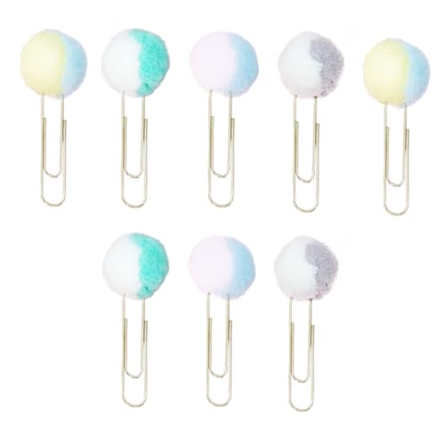 WRITWAA Bunte mit Plüschball Büroklammern für Scrapbooking Lesezeichen Dokumentenhalter Vielseitig Einsetzbar Langlebig und Handfreundlich Zufällige Farbe Zufällige Farbe von WRITWAA