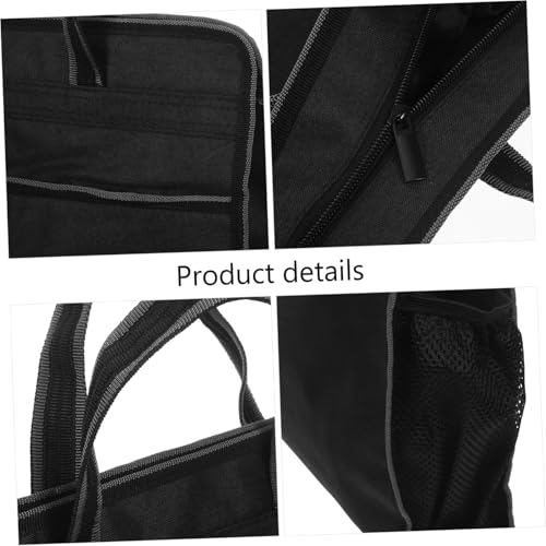 WRITWAA Business Briefcase Tragbare Oxford Aktenmappe mit Reißverschluss Ergonomischer Griff Multifunktionale Dokumententasche für Büro Reisen und Meetings Schwarze Handliche Mappe von WRITWAA