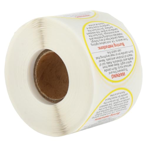 WRITWAA Candle Safety Stickers Selbstklebend Warnetiketten für Kerzengläser Ablösbar Wasserfest Langlebig Praktische Sicherheitsaufkleber für Kerzenpflege und Kundenhinweise von WRITWAA
