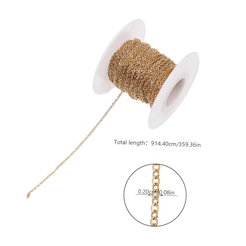 WRITWAA DIY O ring Kette Goldfarbend Edelstahl Schmuckkette für Halsketten Armbänder Bastelset Handmade Schmuckzubehör für Individuelle Kettenherstellung WRITWAA DIY O ring Kette Goldfarbend Edelstahl Schmuckkette für Halsketten Armbänder Bastelset Handmade Schmuckzubehör für Individuelle Kettenherstellung von WRITWAA