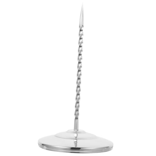 WRITWAA Edelstahl Bonhalter mit Schwerem Standfuß Stabiler Rechnungshalter für Küche und Büro Multifunktionaler Kassenbon Organizer Langlebiger Desktop Zettelspießer für Quittungen und von WRITWAA