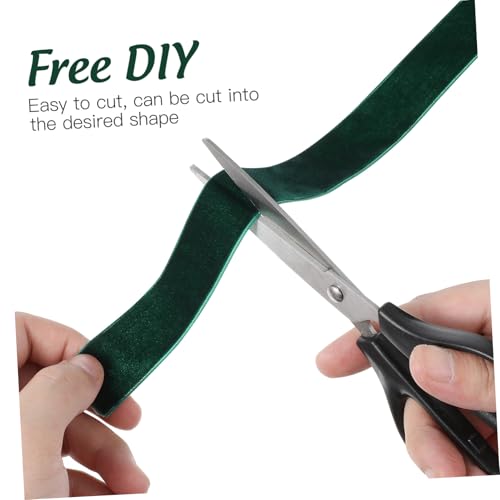 WRITWAA Einseitige nicht Elastische Dunkle Grüne Flockband für Kleidung Geschenkverpackung DIY dekoration Strapazierfähiges Samtband für Basteln Party und Modeaccessoires WRITWAA Einseitige nicht Elastische Dunkle Grüne Flockband für Kleidung Geschenkverpackung DIY dekoration Strapazierfähiges Samtband für Basteln Party und Modeaccessoires von WRITWAA