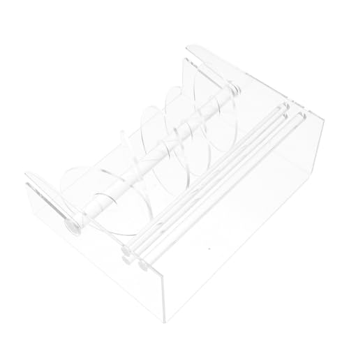 WRITWAA Einstellbarer Acryl Etikettenspender Fächer Sticker Organizer Transparent Labelhalter Desktop Aufbewahrung Für Büro Zuhause Schule Vielseitig und Einfach zu Montieren von WRITWAA