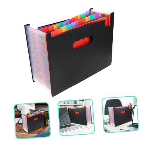 WRITWAA Erweiterbarer Büro Aktenhalter aus Verschleißfestem Material Leichter Tragbarer Akkordeon Datei Organizer mit Fächern für Dokumenten Quittungsaufbewahrung Am Schreibtisch von WRITWAA