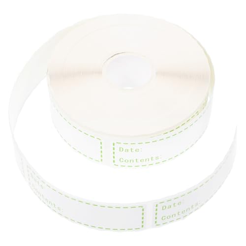 WRITWAA Food Storage Reminder Aufkleber Glasine Papier Lebensmittelbehälteretiketten Wiederablösbar für Marmeladengläser Gewürzgläser und Gefrierbehälter zur Datumskennzeichnung von WRITWAA
