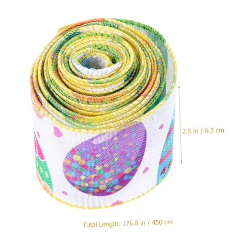 WRITWAA Geschenkband mit Drahtkante Breit Bedrucktes DIY Bastelband für Frühlingsdekoration Langlebiges Farbenfrohes Verpackungsband für Festliche Osterfeiern WRITWAA Geschenkband mit Drahtkante Breit Bedrucktes DIY Bastelband für Frühlingsdekoration Langlebiges Farbenfrohes Verpackungsband für Festliche Osterfeiern von WRITWAA