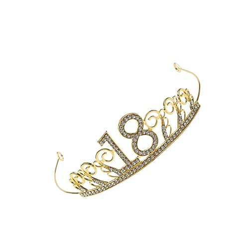 WRITWAA Goldene Krone Kuchen Topper Nummer Tortendekoration für Hochzeit Verarbeitet Dekoration für Unvergessliche von WRITWAA
