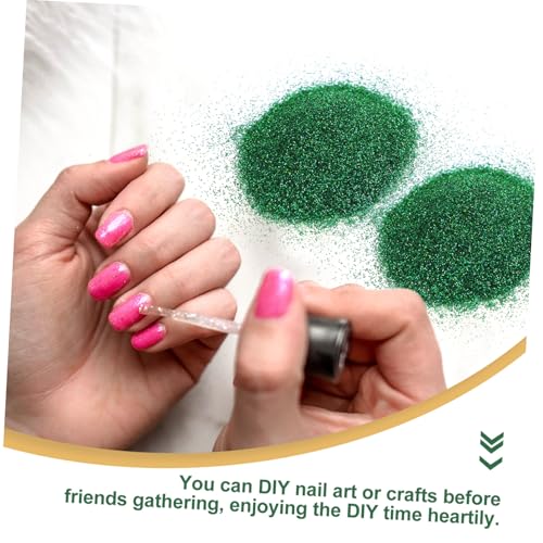 WRITWAA Grüner Feiner Glitzerpulver Flasche Ultra Feines Glitter für DIY Basteln Nagelkunst Haar Gesicht Körper Epoxidharz Dekoration von WRITWAA