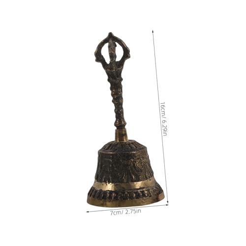 WRITWAA Handglocke Kupfer Klingel Metall Handklingel mit Griff Praktisch für Haustiertraining Familienbenutzung Tempel Esszimmer Signal Klingel von WRITWAA