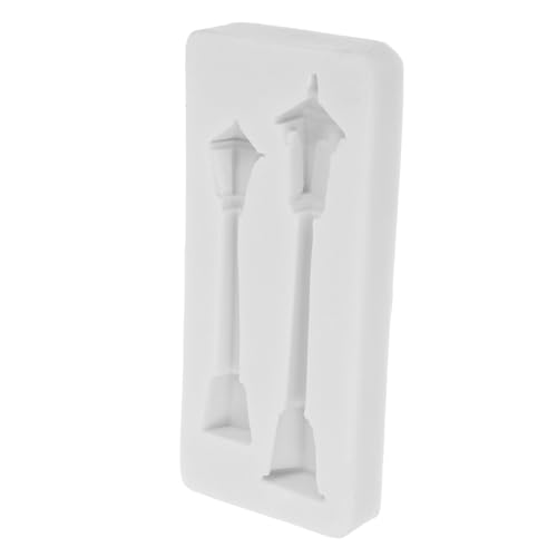 WRITWAA Hitzebeständige Silikonform Straßenlaterne Miniaturform für Epoxidharz Kerzen Wachs Backform Weihnachtsdekoration Bastelbedarf Langlebiges Flexibles Material von WRITWAA