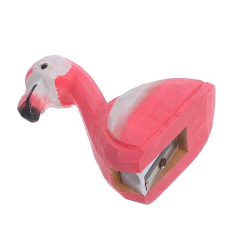 WRITWAA Holz Bleistiftspitzer Flamingo Handlich Tragbar Charmanter Manueller Anspitzer für Schule Büro Zuhause Schüler Geschenk von WRITWAA