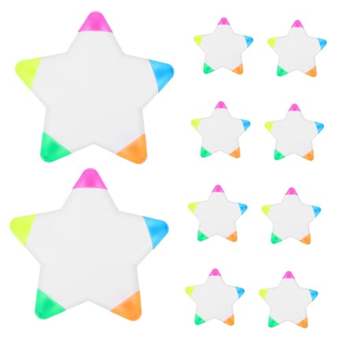 WRITWAA Kreative Fünfeck Highlighter Marker Farbige Leuchtstifte für Glatte Schreibfarbe Kein Auslaufen zum Malen Notizen und Dekorieren von WRITWAA