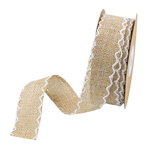 WRITWAA Leinenband mit Gewelltem Rand DIY Geschenkverpackungsband Wiederverwendbares Hautfreundliches Dekoband für Party Garten Geschenkverpackung Beige Kreatives Bastelzubehör WRITWAA Leinenband mit Gewelltem Rand DIY Geschenkverpackungsband Wiederverwendbares Hautfreundliches Dekoband für Party Garten Geschenkverpackung Beige Kreatives Bastelzubehör von WRITWAA