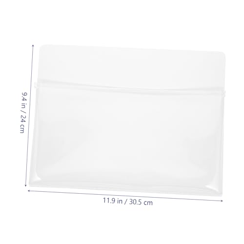 WRITWAA Magnetische Transparente Dateiablage Weißer Magnetischer Wand organizer Wasserabweisender Aufbewahrungsbeutel für Whiteboard Kühlschrank Schrank Leichter Stifthalter von WRITWAA
