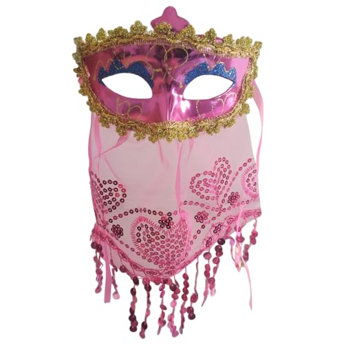 WRITWAA Gesichtsschleier-maske Elegante Maske Kostüm Maske Tanzschleier Maskerade-maske Schleier Maske Frauenmaske Abschlussball Venedig von WRITWAA