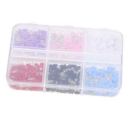 WRITWAA Nagelkunst Charms Fächer Box Mit Gemischten Resin Dekoren Für DIY Nageldesign Für Geschenkidee Für Nagelkunstliebhaber von WRITWAA