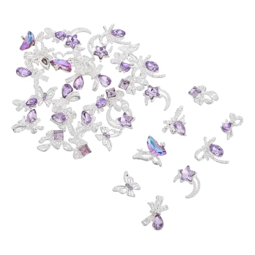 WRITWAA Nagelkunst Zubehör Nagel Edelsteine Schleifen Strasssteine Nagelschleifen Anhänger Schleifenförmige Nagel Accessoires Anhänger Schleifen Strasssteine von WRITWAA