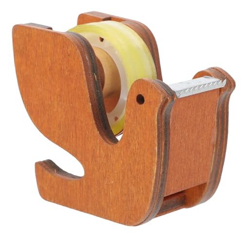 WRITWAA Niedlicher Holz klebebandhalter Taubenform Stabiler Schreibtisch Tape Dispenser Einfacher Cutter für Bürobedarf Geeignet für Transparente Washi Doppelseitige Klebebänder von WRITWAA