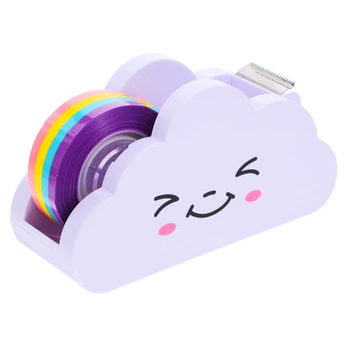 WRITWAA Niedlicher Wolken klebebandabroller mit Farbigem Klebeband für Präzises Schneiden Scrapbooking DIY Journaling Schreibtischzubehör für Schüler und Büro von WRITWAA