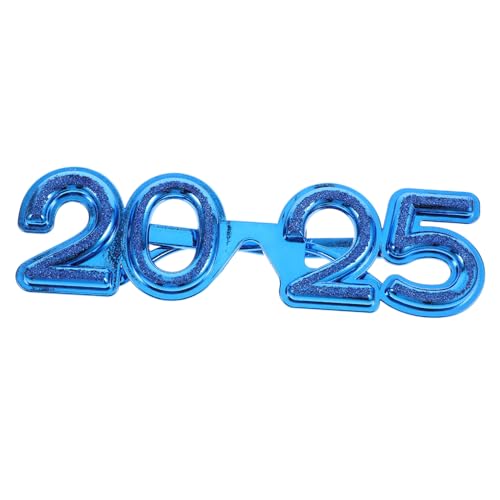 WRITWAA Partybrille aus Robustem Pc Kunststoff Dekorative Brille mit Zahlen Design für Neujahrsfeier Leichtes Langlebiges Party Accessoire für Fotorequisiten und Festveranstaltungen von WRITWAA
