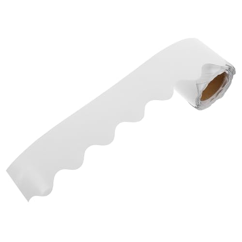 WRITWAA Pinnwand bordüre Weiß Gewellter Abschluss Verschleißfeste Dekor border für Klassenzimmer Büro Schwarze Tafel Bulletin Board Vielseitige Wand Tafeldekoration von WRITWAA